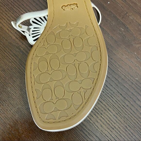 10 COACH JULIA SANDALS metallic gold or champagne Bnib - Picture 6 of 12